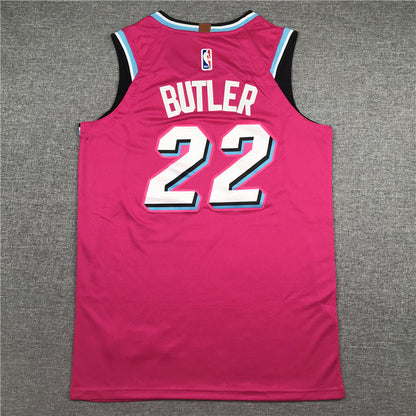 Men's Miami Heat Jimmy Butler #22 NBA Pink Swingman Jerseys