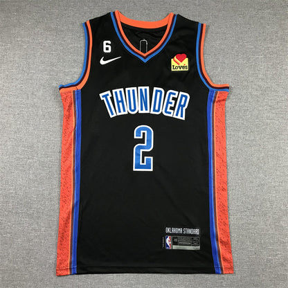 Men's Oklahoma City Thunder Shai Gilgeous-Alexander #2 Anthracite 2022/23 Fastbreak Jerseys - City Edition