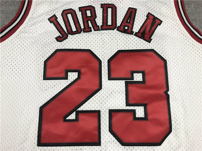 Men's Chicago Bulls Michael Jordan #23 White 1998 All Star Hardwood Classics Authentic Jerseys