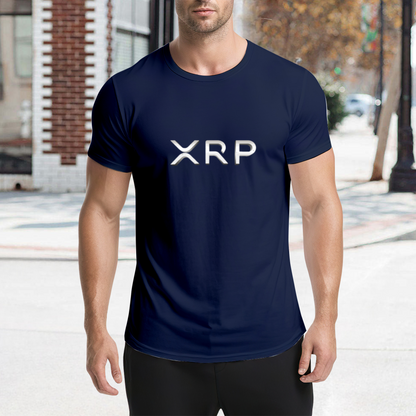 XRP Metal Text Simple Crypto T-Shirt