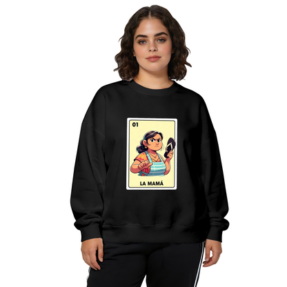 La Mam¨¢ Mexican Loteria Card Graphic Crewneck Sweatshirt