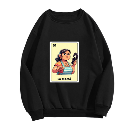 La Mam¨¢ Mexican Loteria Card Graphic Crewneck Sweatshirt