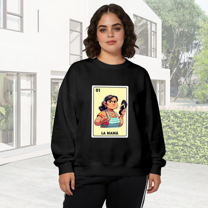 La Mam¨¢ Mexican Loteria Card Graphic Crewneck Sweatshirt
