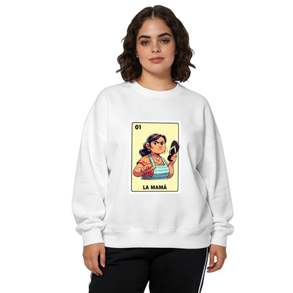 La Mam¨¢ Mexican Loteria Card Graphic Crewneck Sweatshirt