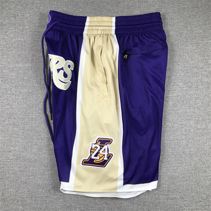 Men's Los Angeles Lakers Purple Hall of Fame Pocket Shorts1