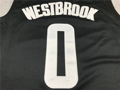 Men's Houston Rockets Russell Westbrook #0 NBA Black Classics Swingman Jerseys