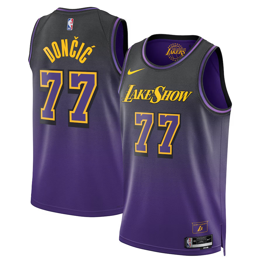 Los Angeles Lakers Nike City Edition Swingman Jersey 2024 - Purple - Luka Don??i??