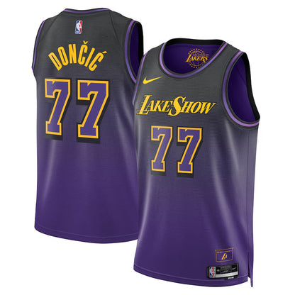 Los Angeles Lakers Nike City Edition Swingman Jersey 2024 - Purple - Luka Don??i??