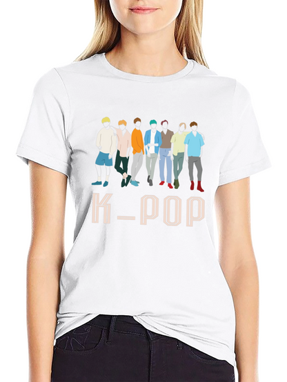 K-Pop Group Graphic Print T-Shirt
