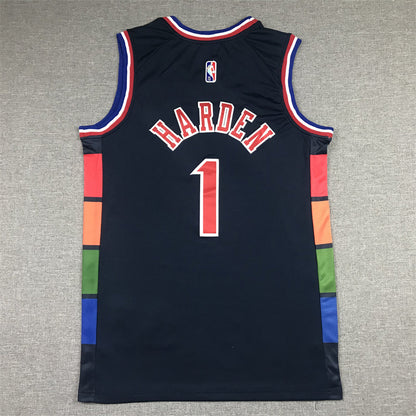 Men's Philadelphia 76ers James Harden Navy 2021/22 Swingman Jerseys City Edition