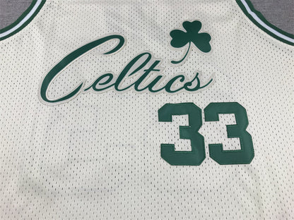 Men's Boston Celtics Larry Bird #33 Cream Hardwood Classics Swingman Jerseys