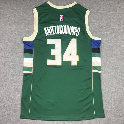 Men's Milwaukee Bucks Giannis Antetokounmpo #34 Green Player Jerseys
