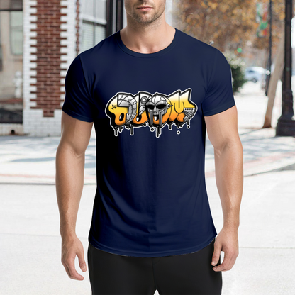 MF DOOM Classic Hip Hop Dark Navy Tee, Old School Vintage Rap Oversized Top