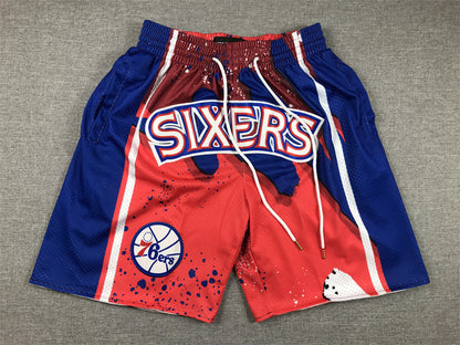 Men's Philadelphia 76ers Red Swingman Pocket Shorts1