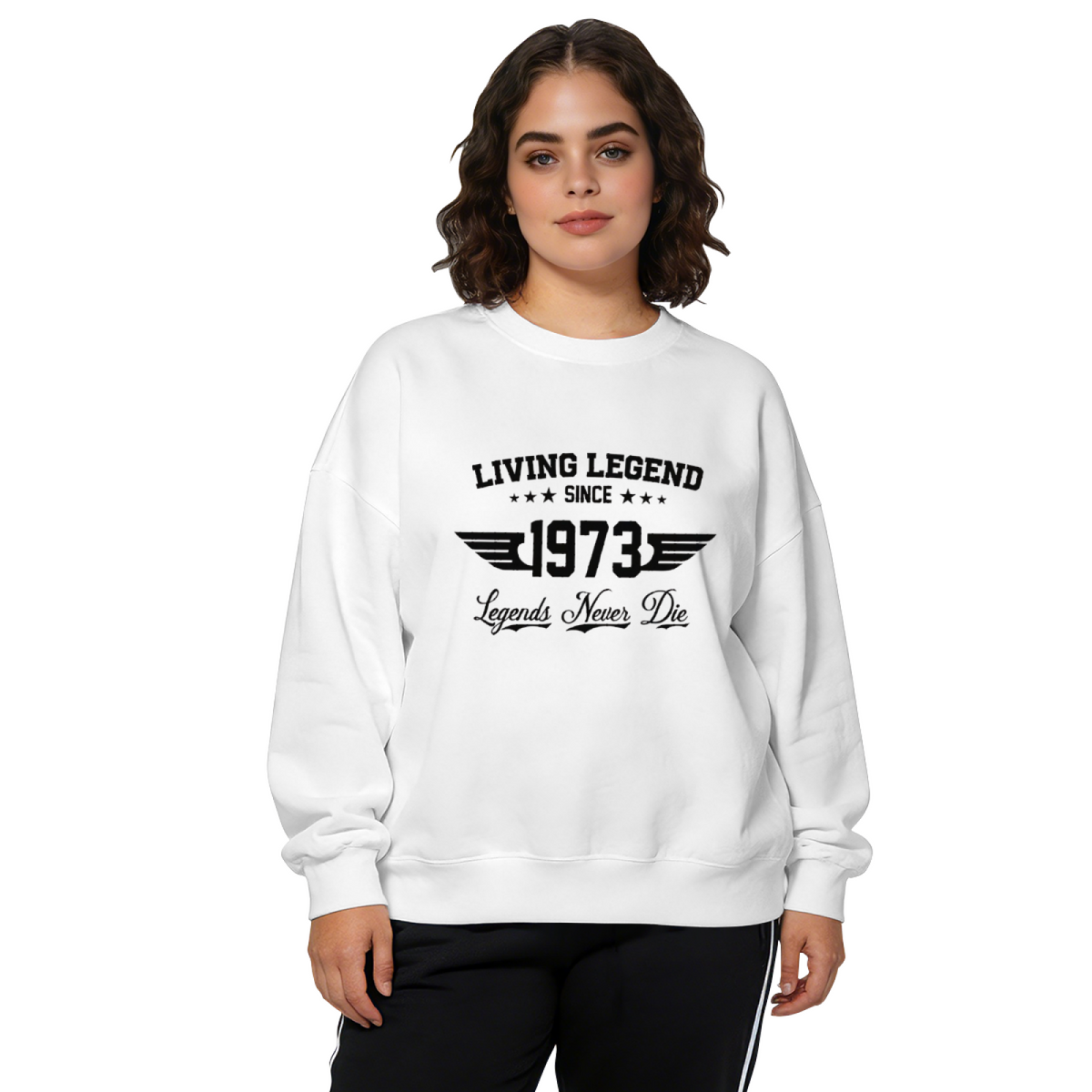 Luxury Retro Letter Print Streetwear Crewneck Sweatshirt