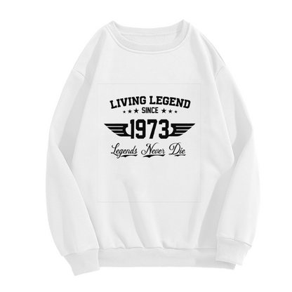 Luxury Retro Letter Print Streetwear Crewneck Sweatshirt
