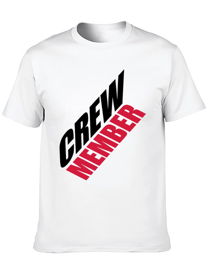 Crew Member Graphic Print Black T-Shirt