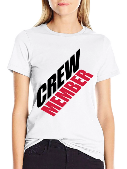 Crew Member Graphic Print Black T-Shirt