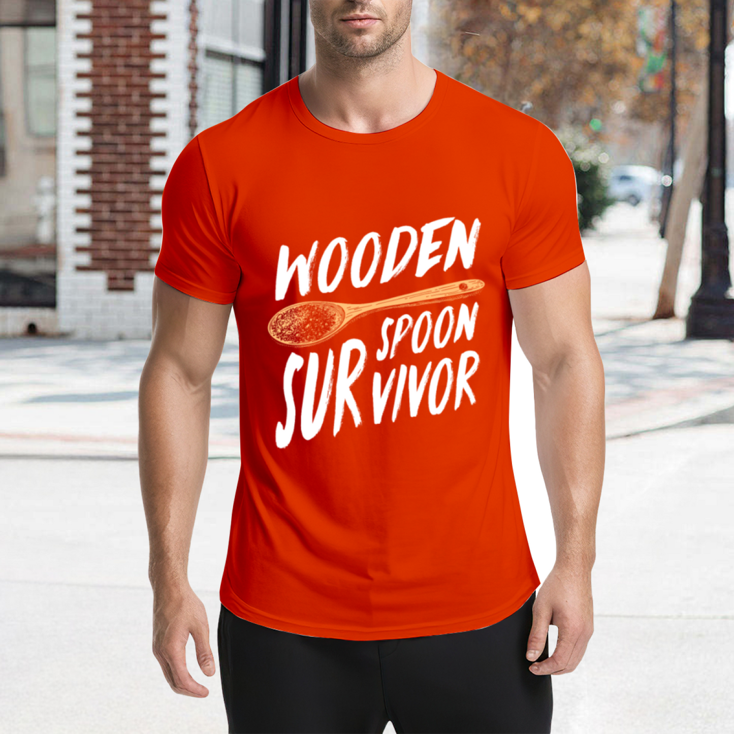 Funny Wooden Spoon Survivor Asian Family Joke Tee