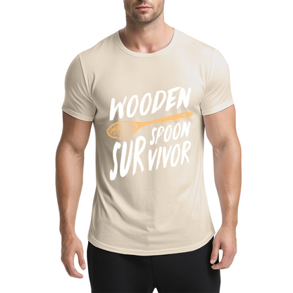 Funny Wooden Spoon Survivor Asian Family Joke Tee