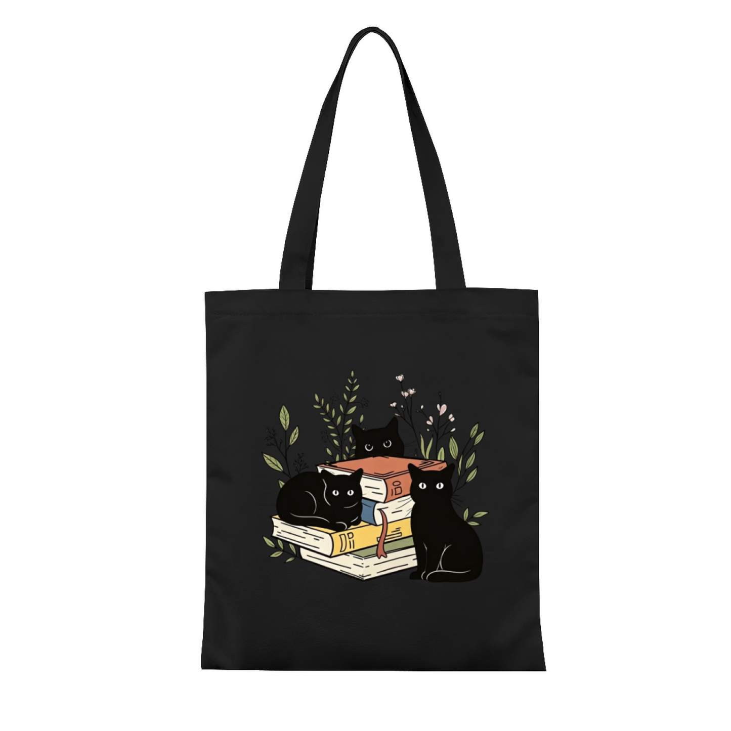 Multi Panel Cute Cat Collage Canvas Bag | Cat Lover Large Capacity School Tote