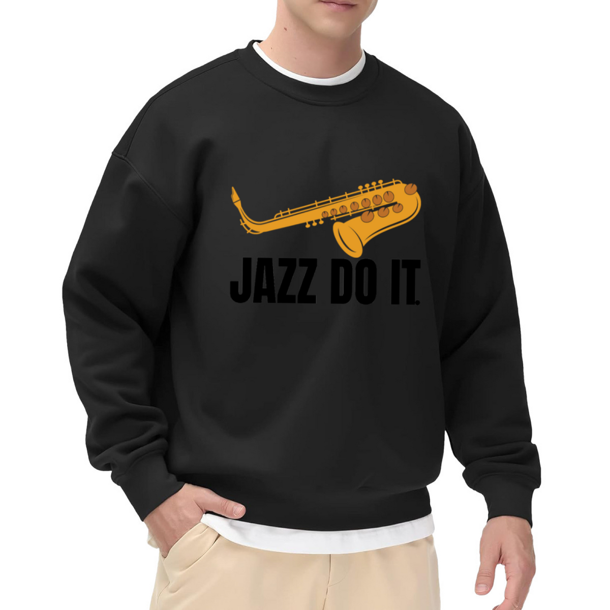 Jazz Do It Saxophone Music Lover Retro Crewneck