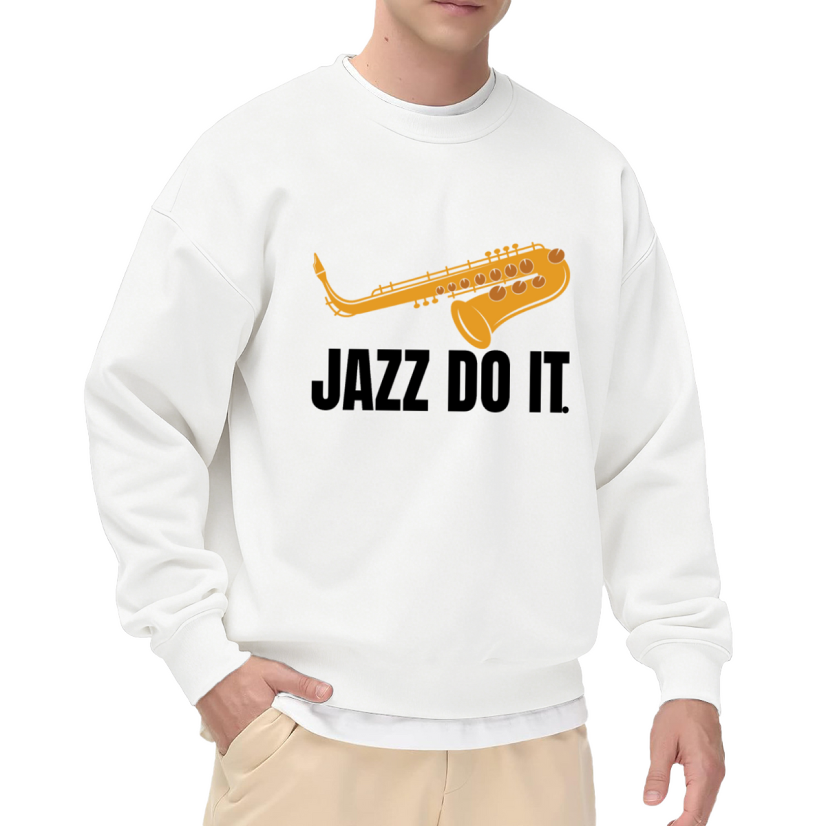 Jazz Do It Saxophone Music Lover Retro Crewneck