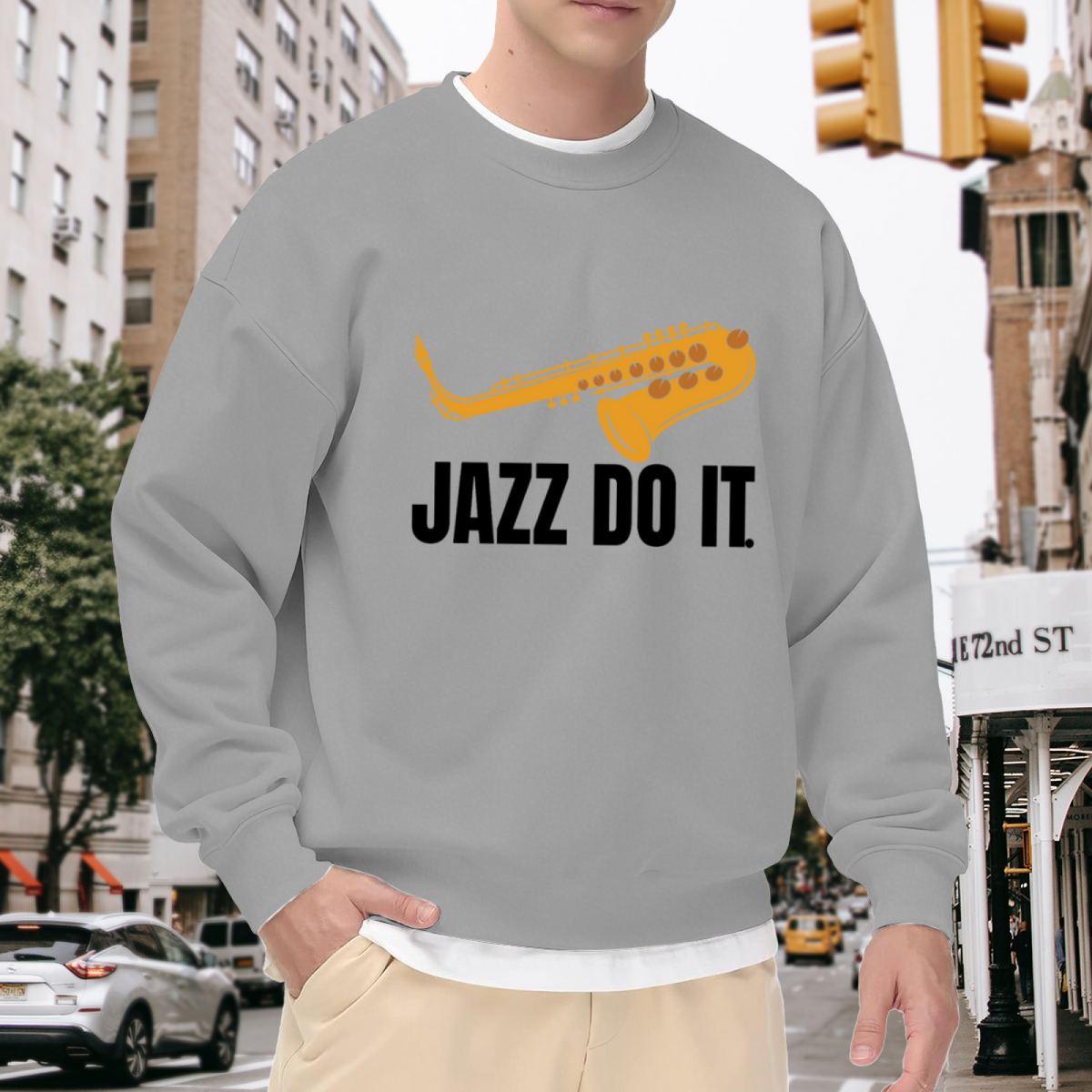 Jazz Do It Saxophone Music Lover Retro Crewneck