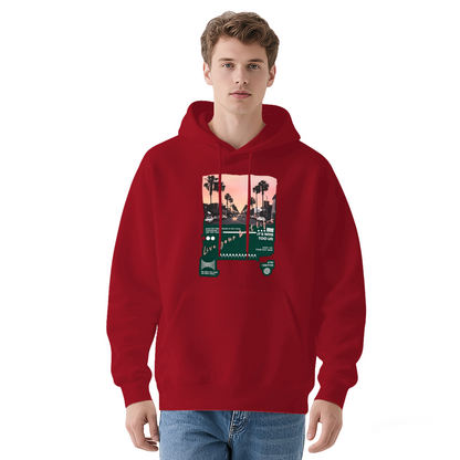 Retro Los Angeles Palm Street?Scene White Hoodie