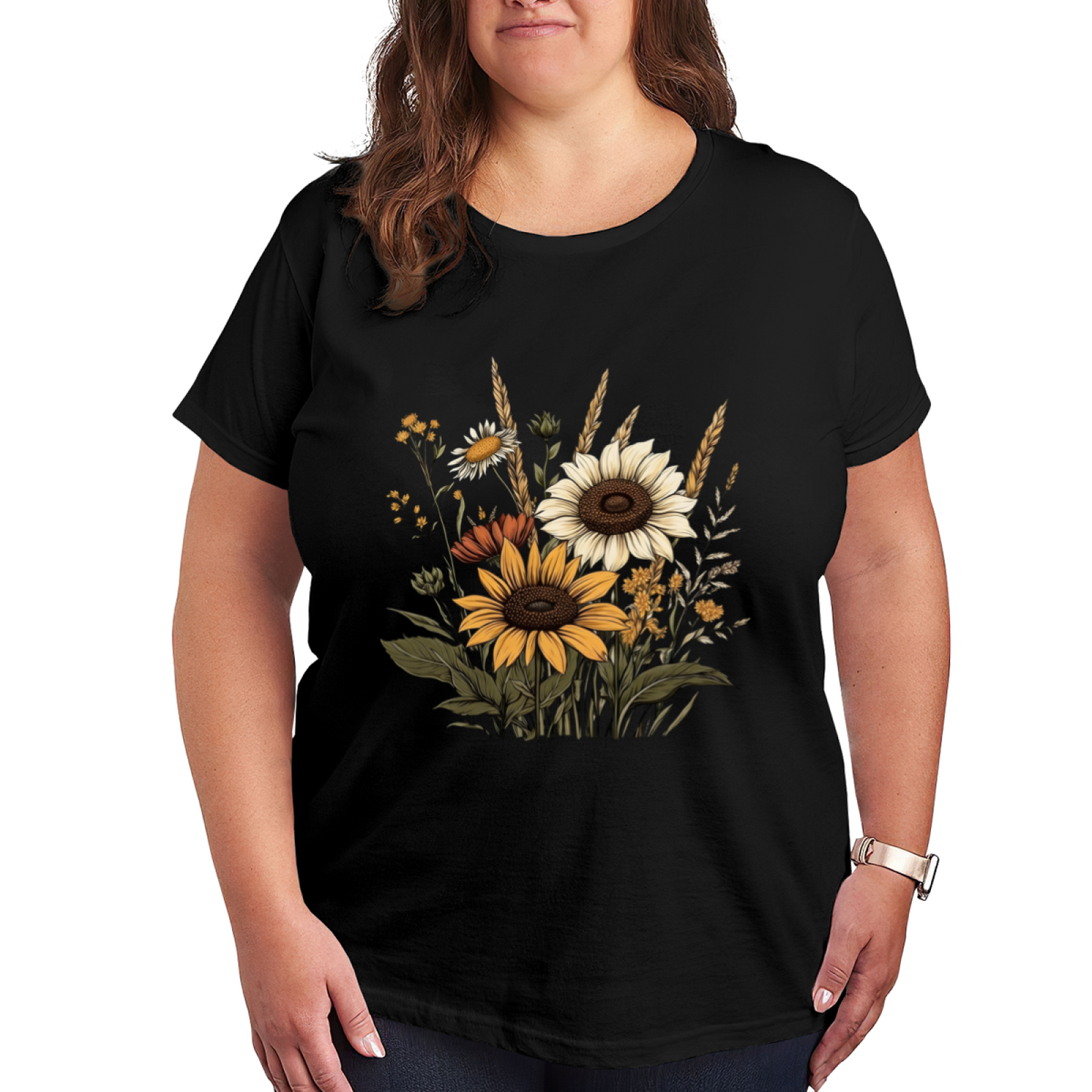 Trendy Leopard Print Outline Heart Minimalist Tee