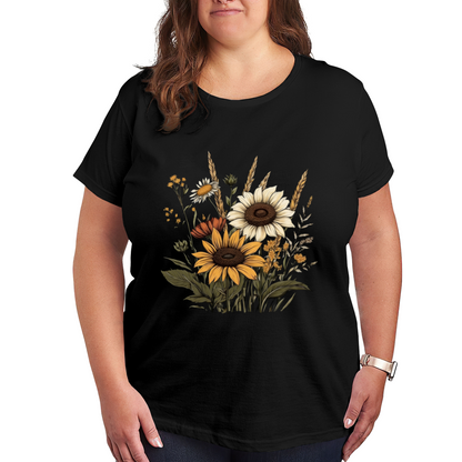 Trendy Leopard Print Outline Heart Minimalist Tee