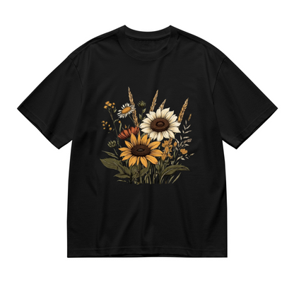 Trendy Leopard Print Outline Heart Minimalist Tee