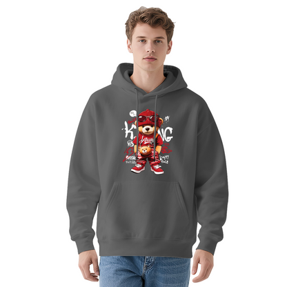 Hip?Hop King Bear Cartoon Trendy Street Hoodie