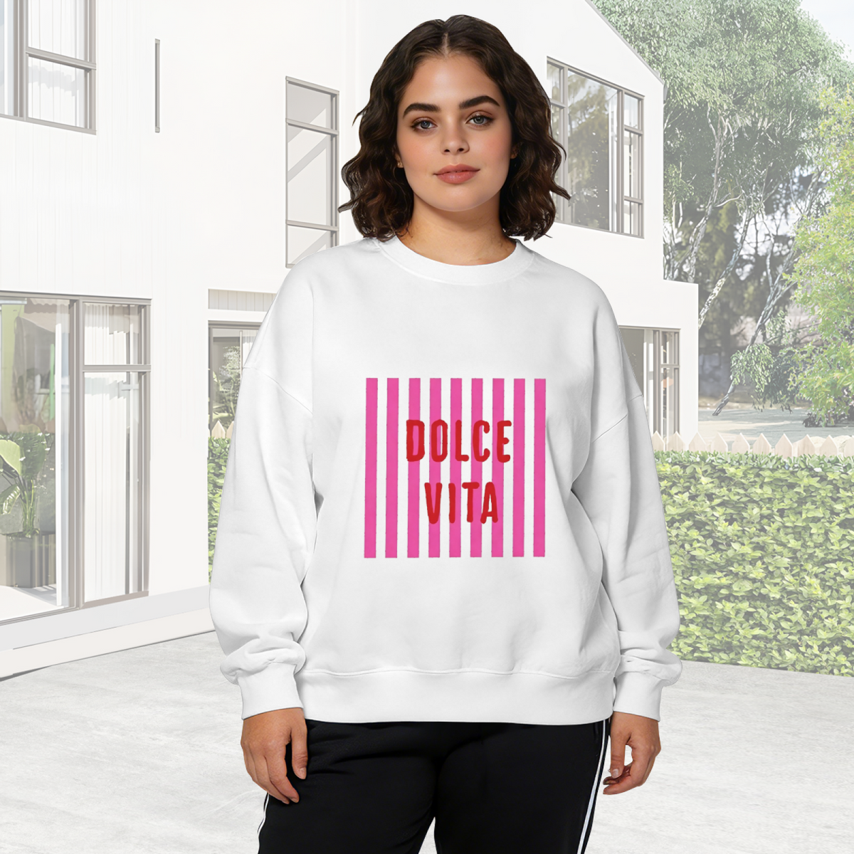 Paris Minimal Text Line Simple Aesthetic Crewneck Sweatshirt