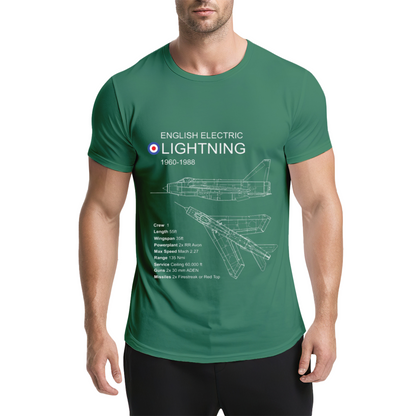 English Electric Lightning 1960-1988 Jet Blueprint Navy Tee