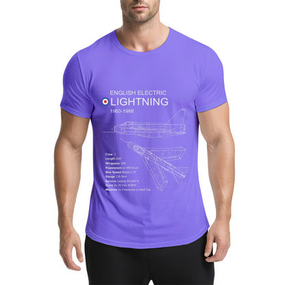 English Electric Lightning 1960-1988 Jet Blueprint Navy Tee