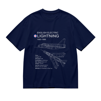 English Electric Lightning 1960-1988 Jet Blueprint Navy Tee