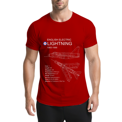 English Electric Lightning 1960-1988 Jet Blueprint Navy Tee
