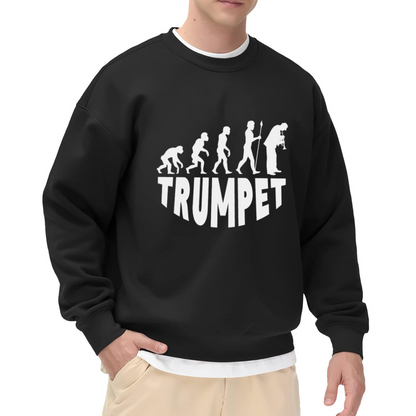 Trumpet Player Human Evolution Music Lover Crewneck Sweatshirt