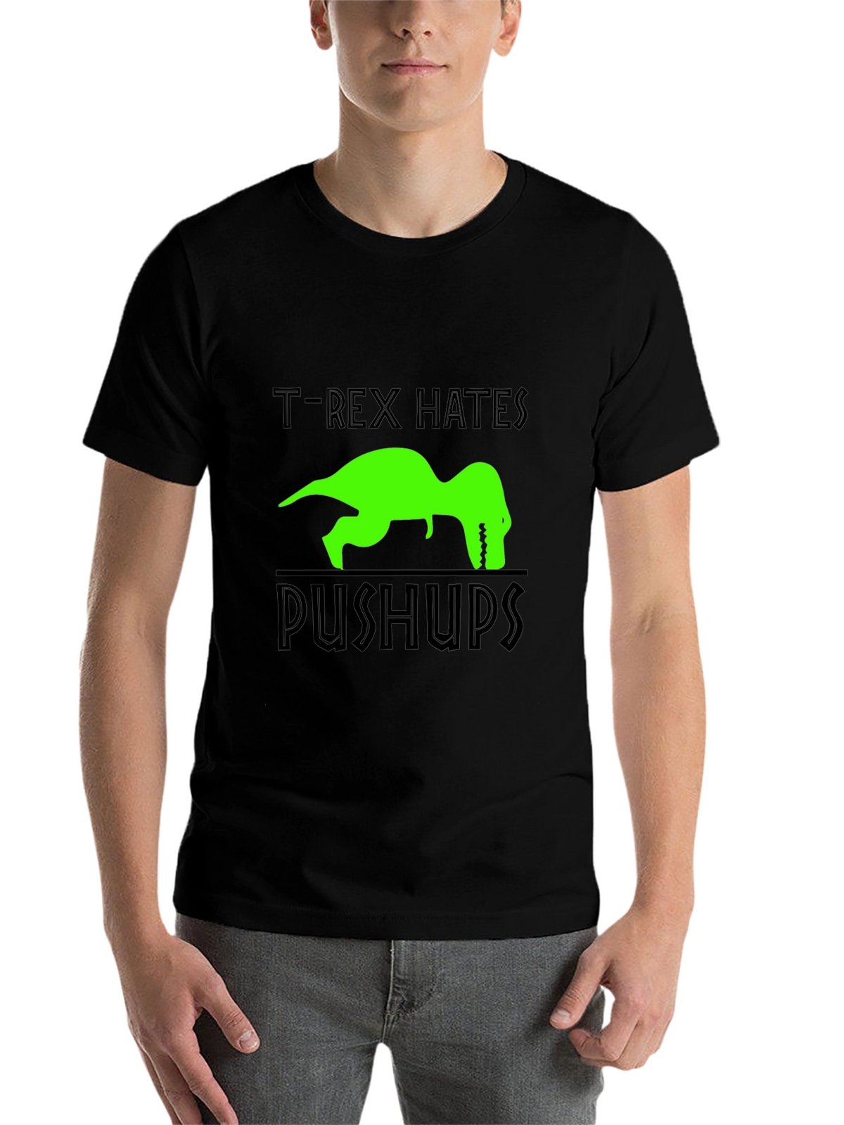 T-Rex Hates Pushups Graphic T-Shirt