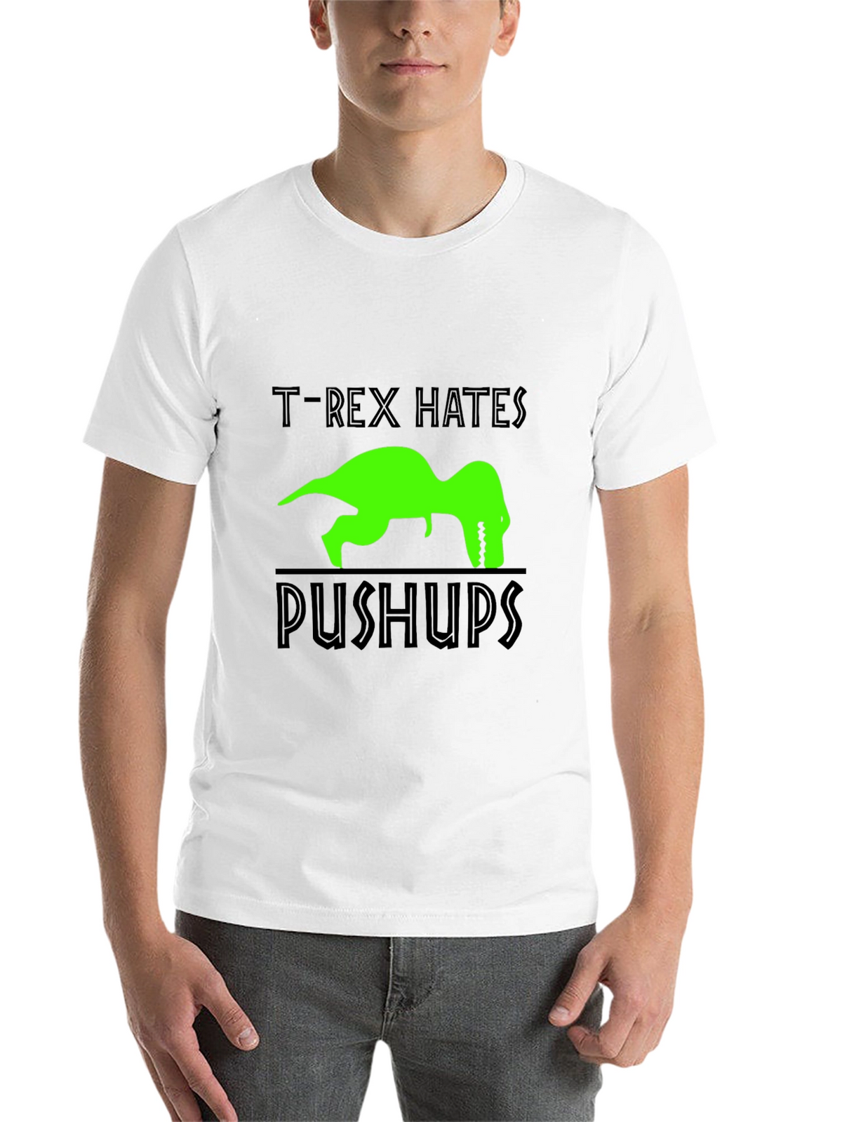 T-Rex Hates Pushups Graphic T-Shirt