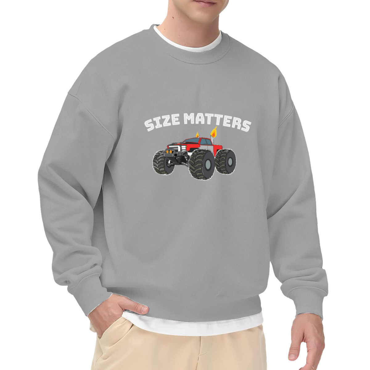 Urban Street Graffiti Letter Trendy Hip?Hop Crewneck Sweatshirt