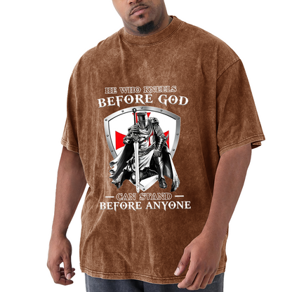 He Who Kneels Before God Can Stand Before Anyone Templar Knight