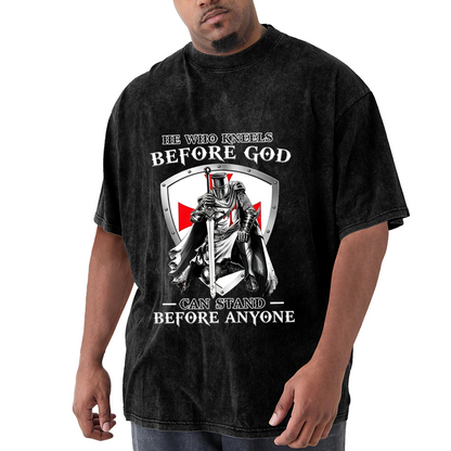 He Who Kneels Before God Can Stand Before Anyone Templar Knight
