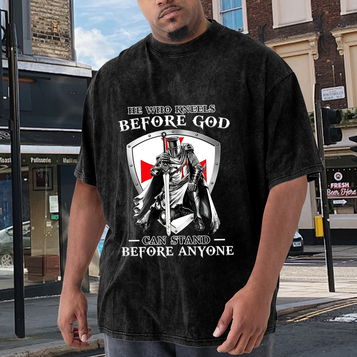 He Who Kneels Before God Can Stand Before Anyone Templar Knight