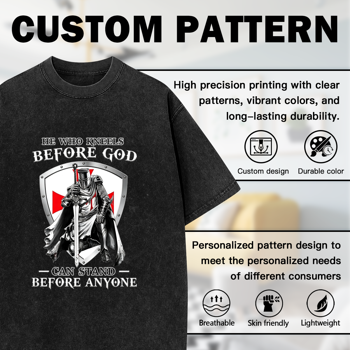 He Who Kneels Before God Can Stand Before Anyone Templar Knight