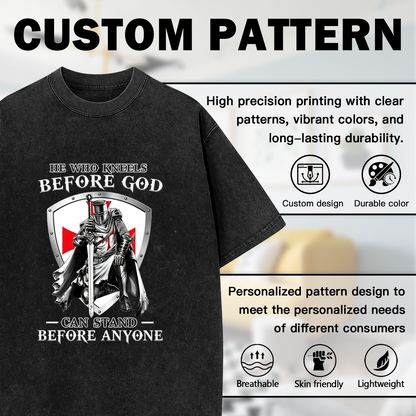 He Who Kneels Before God Can Stand Before Anyone Templar Knight