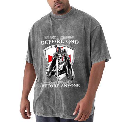 He Who Kneels Before God Can Stand Before Anyone Templar Knight