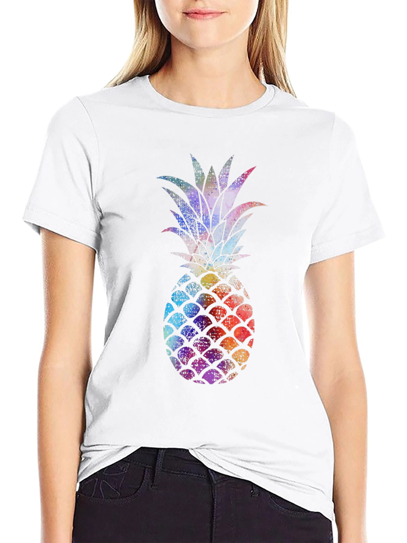 Colorful Pineapple Graphic T-Shirt