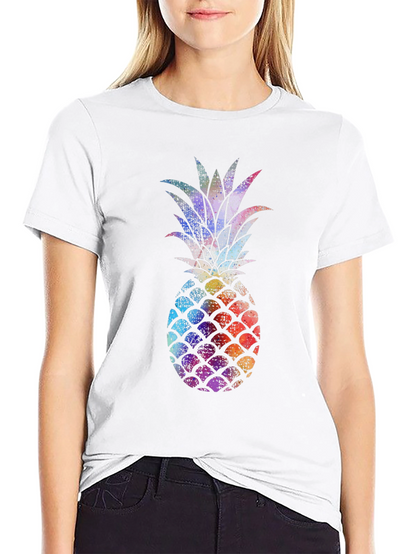 Colorful Pineapple Graphic T-Shirt